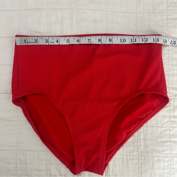Kona Sol High-Waist Red Bikini Bottom Size Medium - Picture 3 of 7